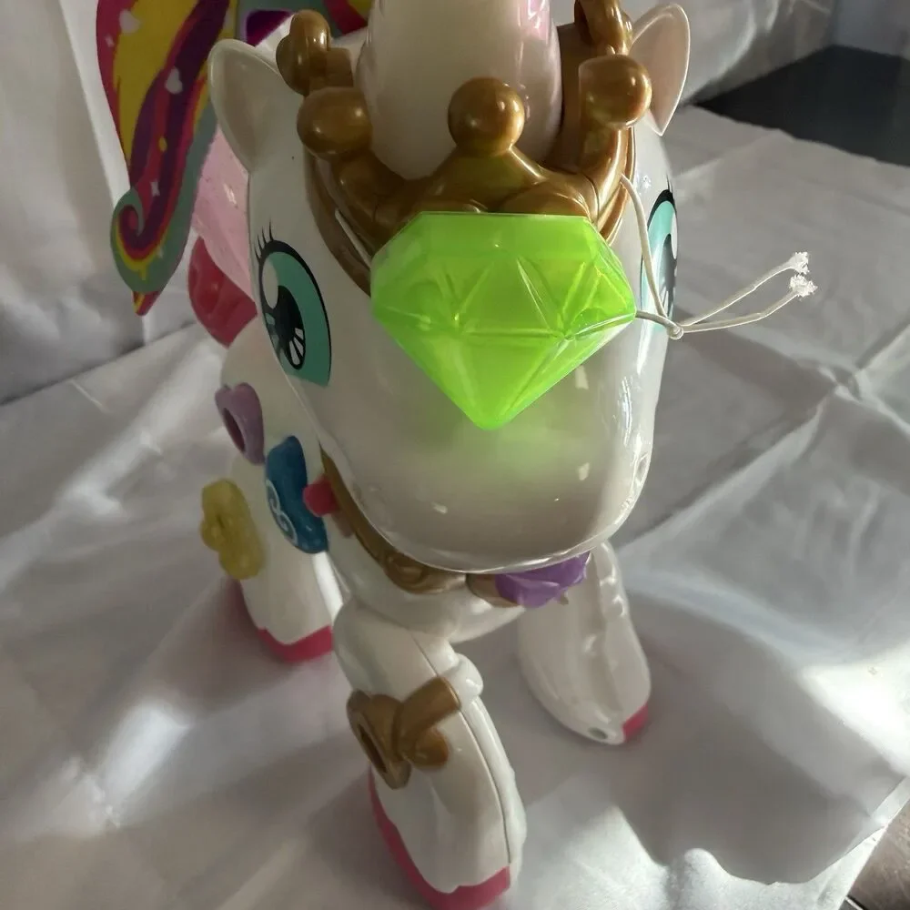 VTech Starshine the Bright Lights Unicorn. Tested and Works. Missing Some Charms